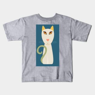 CAT WITH QUESTION MARK TAIL #3 Kids T-Shirt